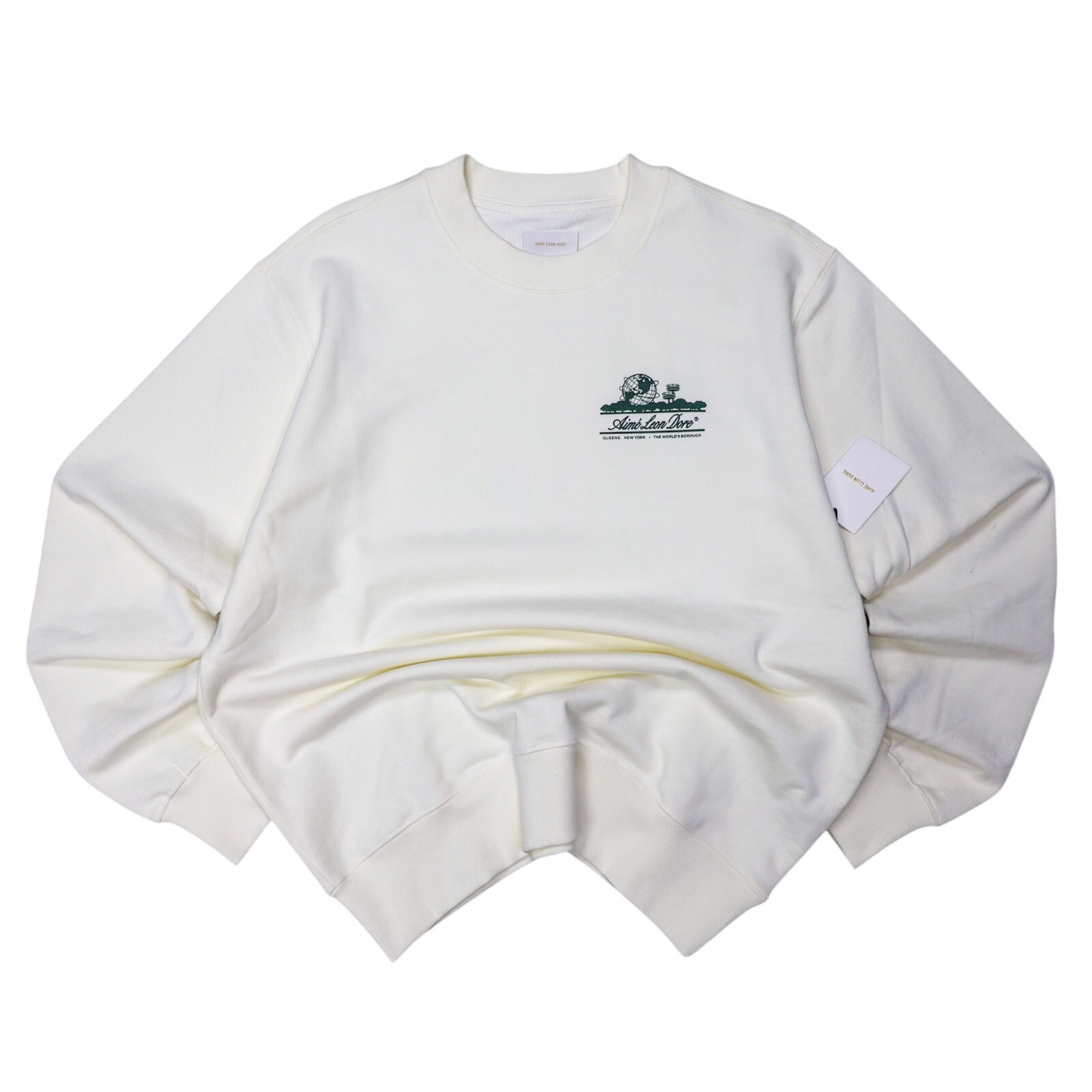 Aim Leon Dore Unisphere Crewneck Pristine Cream Size S